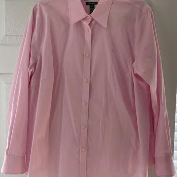 Lauren by Ralph Lauren Women’s 1X Pink 100% Cotton Blouse - Picture 1 of 4